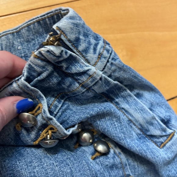 Vintage Y2K Jeans Denim Maxi Skirt Juniors Size 5 R4R Low Rise Boho Grunge - Picture 3 of 6